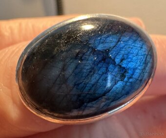 Masívny strieborný prsteň 925 s labradoritom - 5