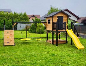 Detské záhradné ihrisko s domčekom + hojdacky,pieskovisko - 5