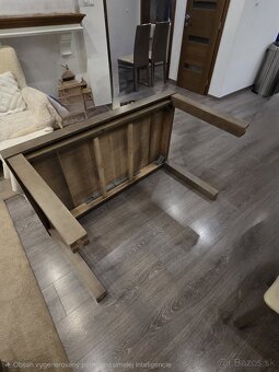 Jedálenský set pre 6 osôb 6x stoličky 1x rozkladací stôl - 5