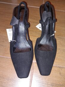 Čierne kožené lodičky na predaj - 5