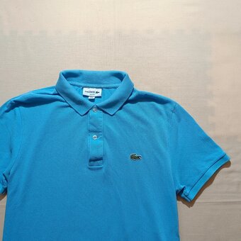 Lacoste svetlomodrá polokošeľa s krátkym rukávom tričko M - 5