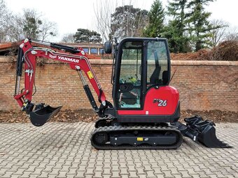 pasové rýpadlo Yanmar SV26 minibager + powertilt hlavica - 5