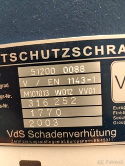 Trezor Bankársky Wertheim 1770kg - 5