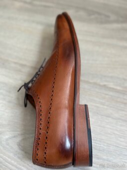 Elegantné formálne topánky BROGUE OXFORD (46) - ručná výroba - 5