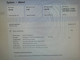 HERNÝ PC - RYZEN 7, 16GB RAM, 1TB SSD, RX5500XT - 5