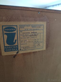 Retro obývacia stena, knižnica a príborník - 5