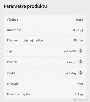 Piesková filtrácia Intex 26642 Krystal Clear 2m3/hod NOVÁ - 5