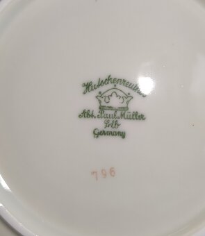 porcelánový retro podnos - 5
