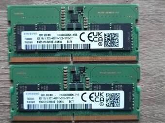 MICRON 16GB DDR5 a Samsung 8GB DDR5 SoDimm - Nové - 5
