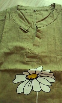 Zelená/khaki letná blúzka, v. L/XL - 5