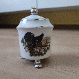 2 šálky s podnosom s poľovníckym motívom - český porcelán - 5