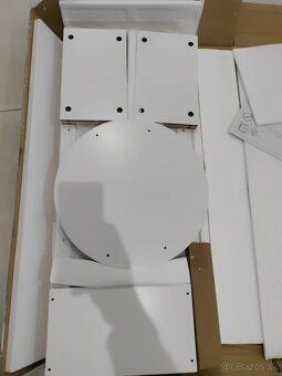 Otočná kúpeľňová skrinka / biela - 5