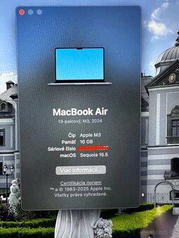 Macbook m3 13” 16GB RAM polnočný modrý - 5