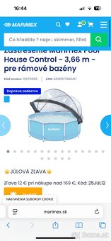 Zastrešenie Marimex Pool House Control - 3,66m - pre rámové - 5