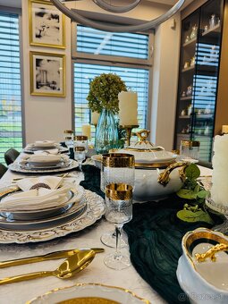 Nová zlatom zdobená obedová súprava THUN pre 6 osôb - 5