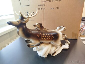 Soška Royal dux štvanica/jeleň a vlk - 5