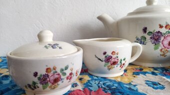 Keramika Teplice, šálka, kanvica, mliečnik, cukornička - 5