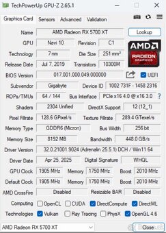 Gigabyte Radeon™ RX 5700 XT GAMING OC 8G - 5