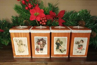 Drevený svietnik na čajovú sviečku - 5