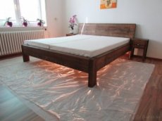 Luxusná dubová posteľ Silvia +2 masívne stolíky zdarma - 5