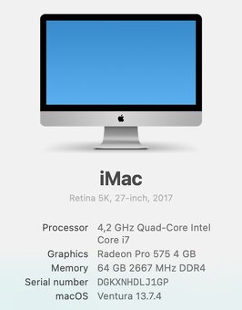 iMac Retina 5K 27-inch Intel Core i7 64GB 1TB - 5