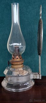 Starožitná závesná petrolejová lampa - 5