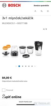 Bosch MUZ45XCG1 Multimlynček 3v1 kuchynský robot mum - 5