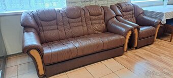 Koženná sedacia súprava pravá koža - 5