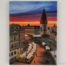 Ručne maľovaný obraz - Olejomaľba - Mestá a budovy - 5