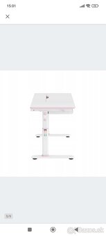 Stôl nastaviteľný Spacetronik XD 120x60 Bielo-ružový ergonom - 5