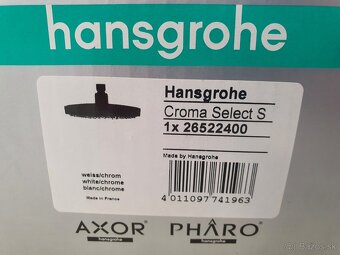 Hlavová sprcha Hansgrohe Croma Select S 180, biela/chróm - 5