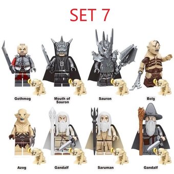 Figúrky pán prsteňov 3 (8ks) - typ lego, nové - 5