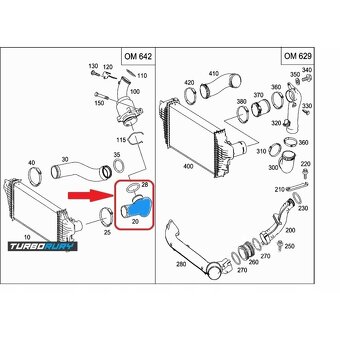 Hadica intercoolera Mercedes ML, GL - 5