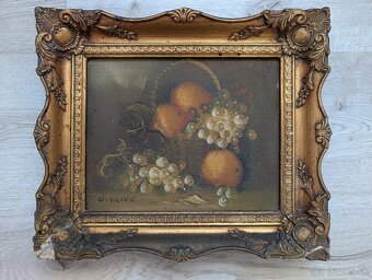 Starožitný obraz v ráme - 5