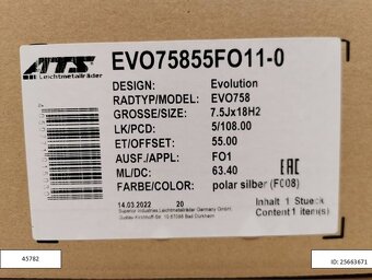 Ford Galaxy, S-Max alu disky 7,5J R18 5x108 ET55 1212 - 5