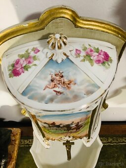 Starožitná nástěnná porcelánová fontána Francie - 5