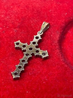 strieborný prívesok Český granát - 5