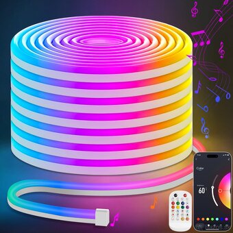 Lamomo LED pásik 10 m, Neónový LED pásik Ovládanie APP, Vodo - 5