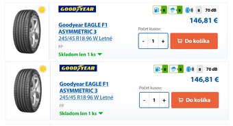 ⭐️⭐️ 4ks Letné Pneu 245/45 R18 Goodyear ⭐️⭐️ - 5