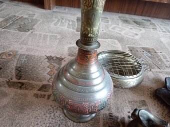 Starožitnosti, mosadzné, Váza , dóza na mince - 5