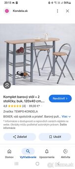 Barovy stol + 2 stolicky - 5
