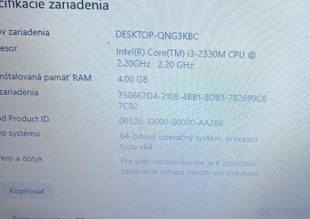 HP notebook / i3-2330M / 4GB RAM / 320GB HDD / 15.6" - 5