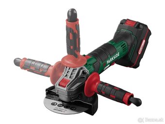 Parkside aku uhlová brúska + 4 Ah batéria + nabíjačka - 5