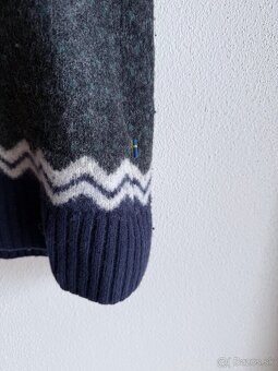 Vlnený sveter Fjallraven Ovik Knit Sweater M Arctic Green - 5