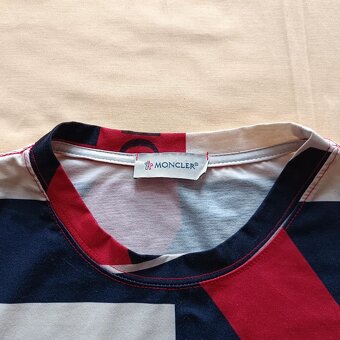 Rare moncler tričko s potlačou s prímesou hodvábu M - 5