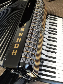 Akordeón Hohner Atlantic IV 120 (takmer nový) - s pevným puz - 5