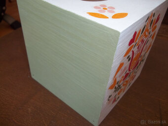 Drevený vreckovník v tvare kocky - 5