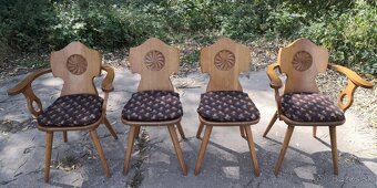 Masivny rozkládací stôl+4stoličky - 5