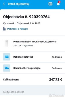 Predam 3 ročnú funkčnú práčku - 5