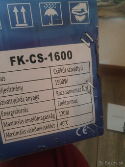 Predam nove hlbinne cerpadlo FLINKE-1500 Watt - 5